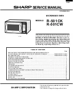 Preview for 1 page of Sharp R-501CK Service Manual