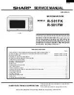 Sharp R-501FK Service Manual preview