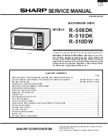 Sharp R-508DK Service Manual preview