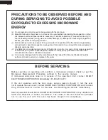 Preview for 2 page of Sharp R-508HS Service Manual