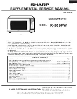 Sharp R-509FW Supplemental Manual предпросмотр