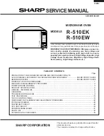 Preview for 1 page of Sharp R-510EK Service Manual