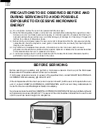 Preview for 2 page of Sharp R-519CK Service Manual