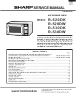 Preview for 1 page of Sharp R-520DK Service Manual