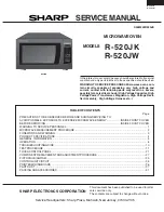 Sharp R-520JK Service Manual preview