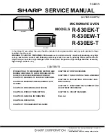 Preview for 1 page of Sharp R-530EK-T Service Manual