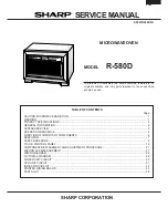 Preview for 1 page of Sharp R-580D Service Manual