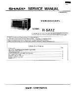 Preview for 1 page of Sharp R-5A12 Service Manual