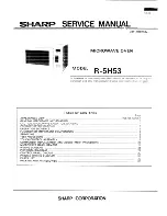 Preview for 1 page of Sharp R-5H53 Service Manual