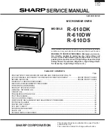 Sharp R-610DK Service Manual preview