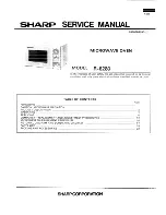 Preview for 1 page of Sharp R-6280 Service Manual