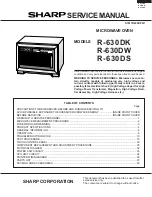 Sharp R-630DK Service Manual preview