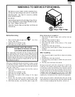 Preview for 3 page of Sharp R-630DK Service Manual