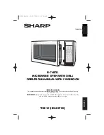 Sharp R-74STD Operation Manual With Cookbook preview