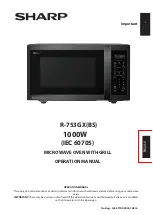 Preview for 1 page of Sharp R-753GX(BS) Operation Manual