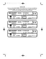 Preview for 2 page of Sharp R-754M Operation Manual With Cookbook