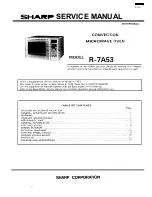 Sharp R-7A53 Service Manual preview