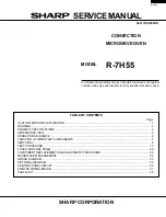 Preview for 1 page of Sharp R-7H55 Service Manual