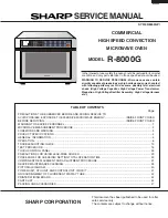 Preview for 1 page of Sharp R-8000G Service Manual