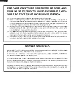 Preview for 2 page of Sharp R-8000G Service Manual