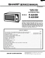 Sharp R-820BK Service Manual preview