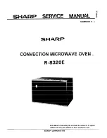 Preview for 1 page of Sharp R-8320E Service Manual