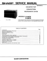 Sharp R-8470 Service Manual preview