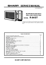 Sharp R-84ST Service Manual preview