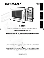 Sharp R-852N Operation Manual With Cookbook preview