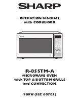 Sharp R-85STM-A Operation Manual preview