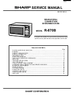 Preview for 1 page of Sharp R-870B Service Manual