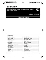 Sharp R-8771L Operation Manual preview