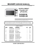 Preview for 1 page of Sharp R-898M Service Manual