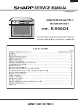 Sharp R-90GCH Service Manual preview