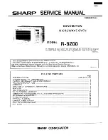 Preview for 1 page of Sharp R-9200 Service Manual