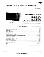 Preview for 1 page of Sharp R-9320 Service Manual