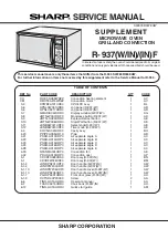 Preview for 1 page of Sharp R-937 Service Manual