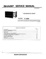 Sharp R-9380 Service Manual preview