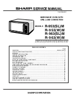 Preview for 1 page of Sharp R-953(SL)M Service Manual