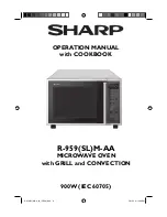 Sharp R-959(SL)M-AA Operation Manual With Cookbook preview