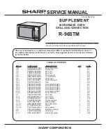 Sharp R- 96STM Service Manual preview