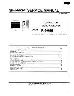 Sharp R-9H55 Service Manual preview