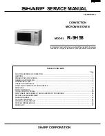 Sharp R-9H58 Service Manual preview