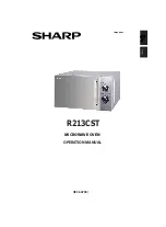 Sharp R213CST Operation Manual preview