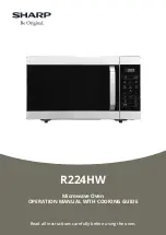 Sharp R224HW Operation Manual With Cooking Manual preview