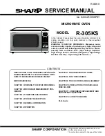 Sharp R305KS - 1100 Watt 1.1 Cubic Feet Mid Size Microwave Service Manual preview