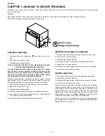 Preview for 4 page of Sharp R305KS - 1100 Watt 1.1 Cubic Feet Mid Size Microwave Service Manual