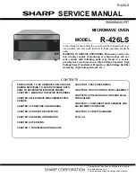 Sharp R426LS - 1.4 cu. Ft. 1100W Microwave Oven Service Manual preview