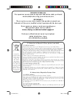 Preview for 2 page of Sharp R959MA Operation Manual With Cookbook