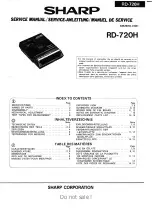 Sharp RD-720H Service Manual preview